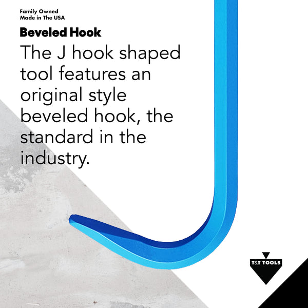 T&T Tools Manhole Hook with J Beveled Hook
