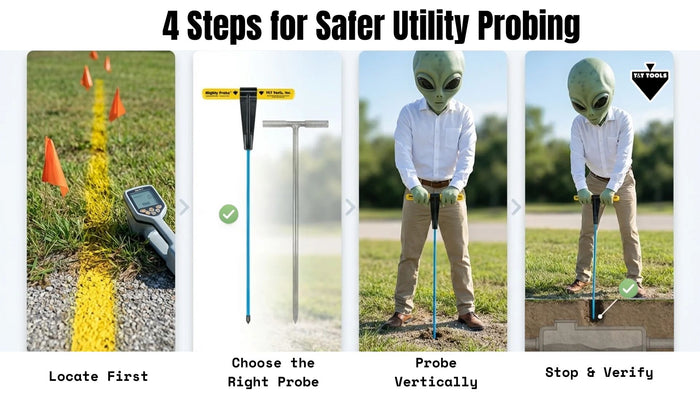 Four steps for safer utility probing with labeled images and text.