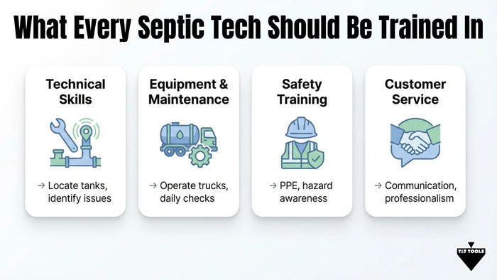 T&T Tools mascot transitioning from solo work to leading a septic service team