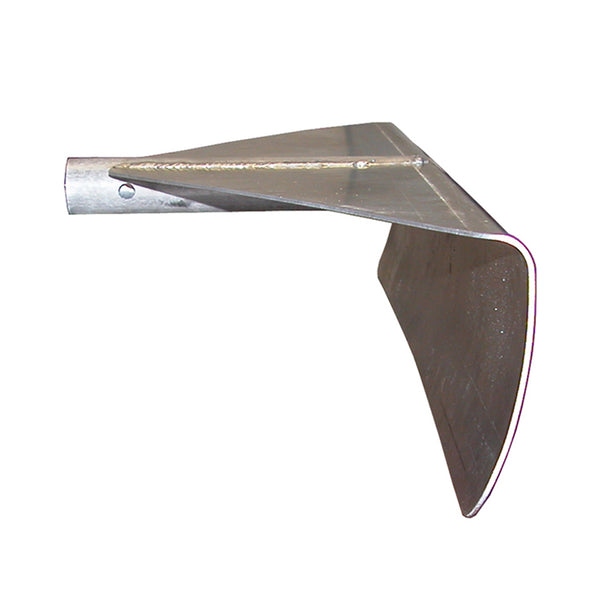 Side view of skimmer rake tool